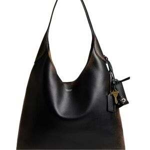 Coach Brooklyn Large Loved Leather Shoulder Bag 39 Silver/Black Brown NWT